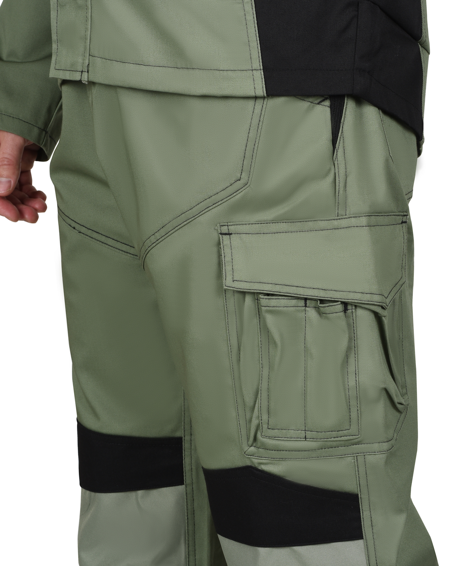 Полукомбинезон СИРИУС-ЦИТРИН светло-оливковый с черным