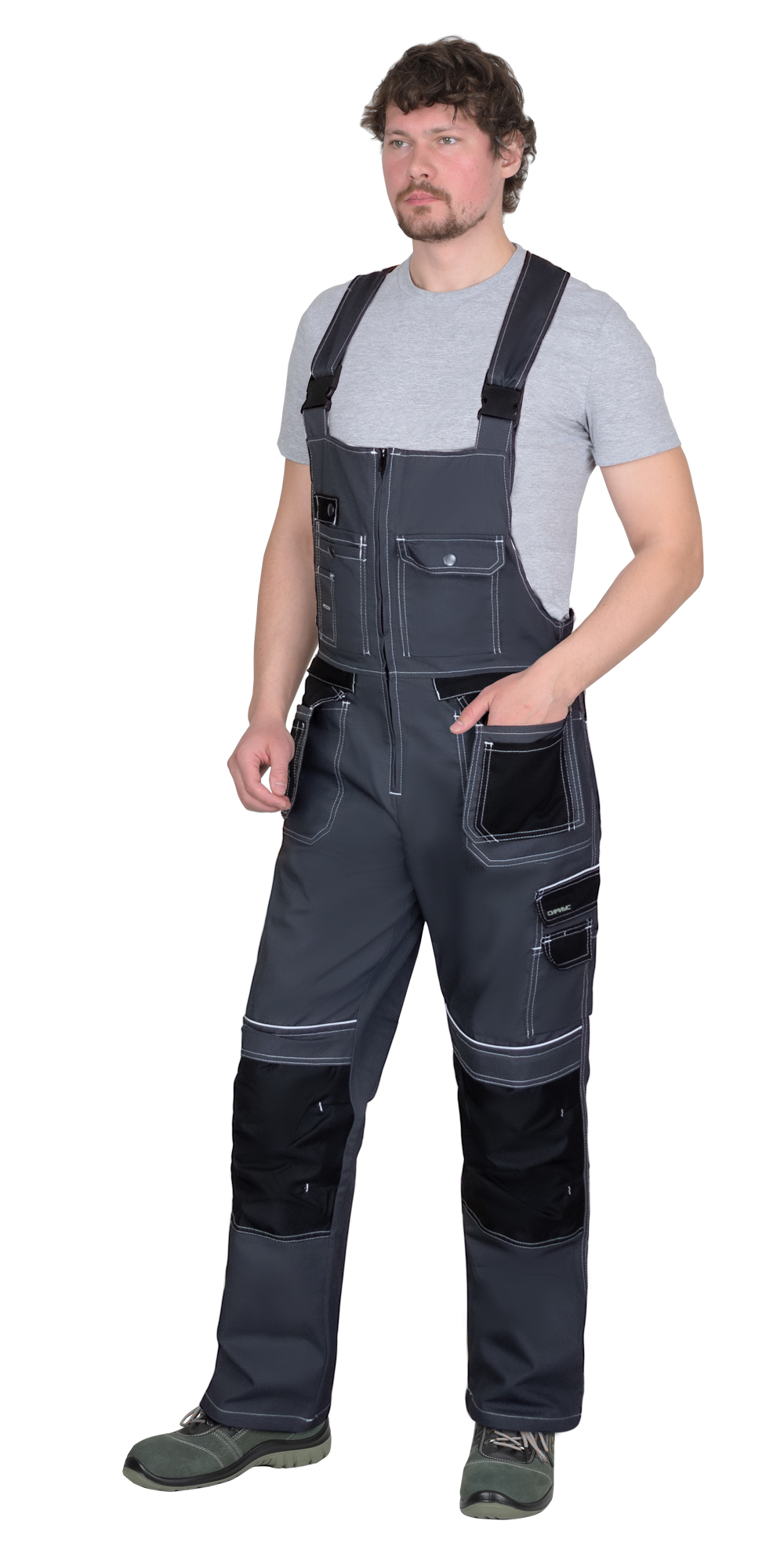 Полукомбинезон СИРИУС-ПРЕСТИЖ-Л темно-серый с черным