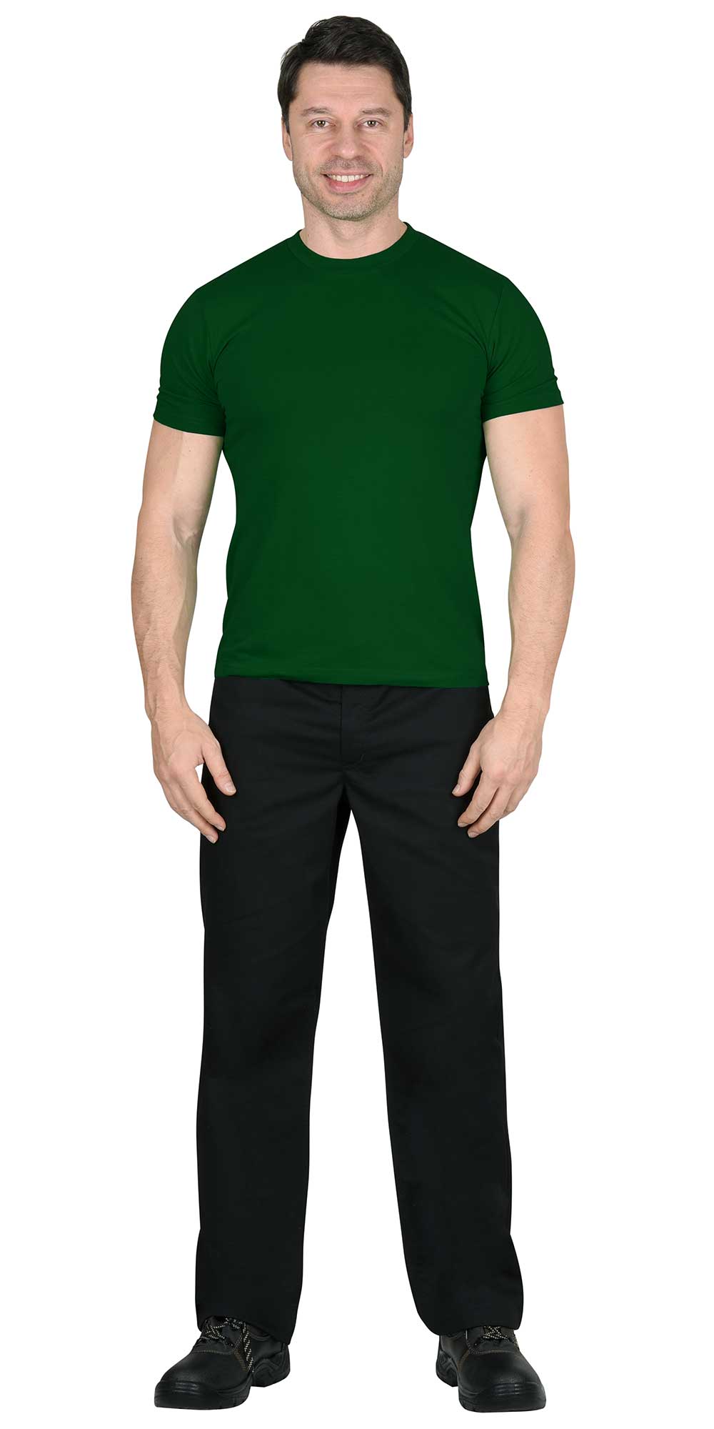 Футболка тёмно-зелёная 160г/м2