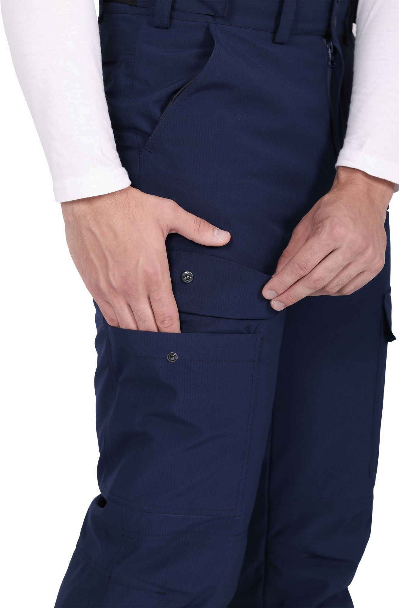 Брюки мужские утепленные ACTIVE, синий-флуоресцентный оранжевый