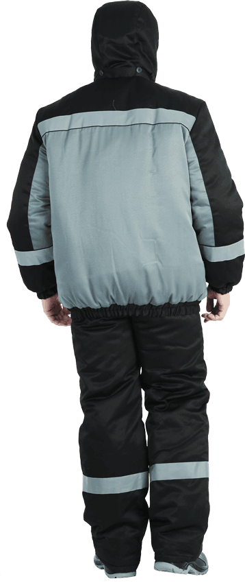 Костюм БАЙКАЛ зимний, серый-черный