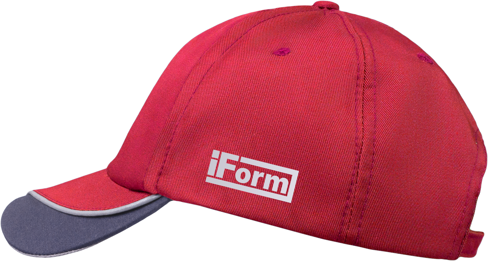 Бейсболка IFORM, красный-серый