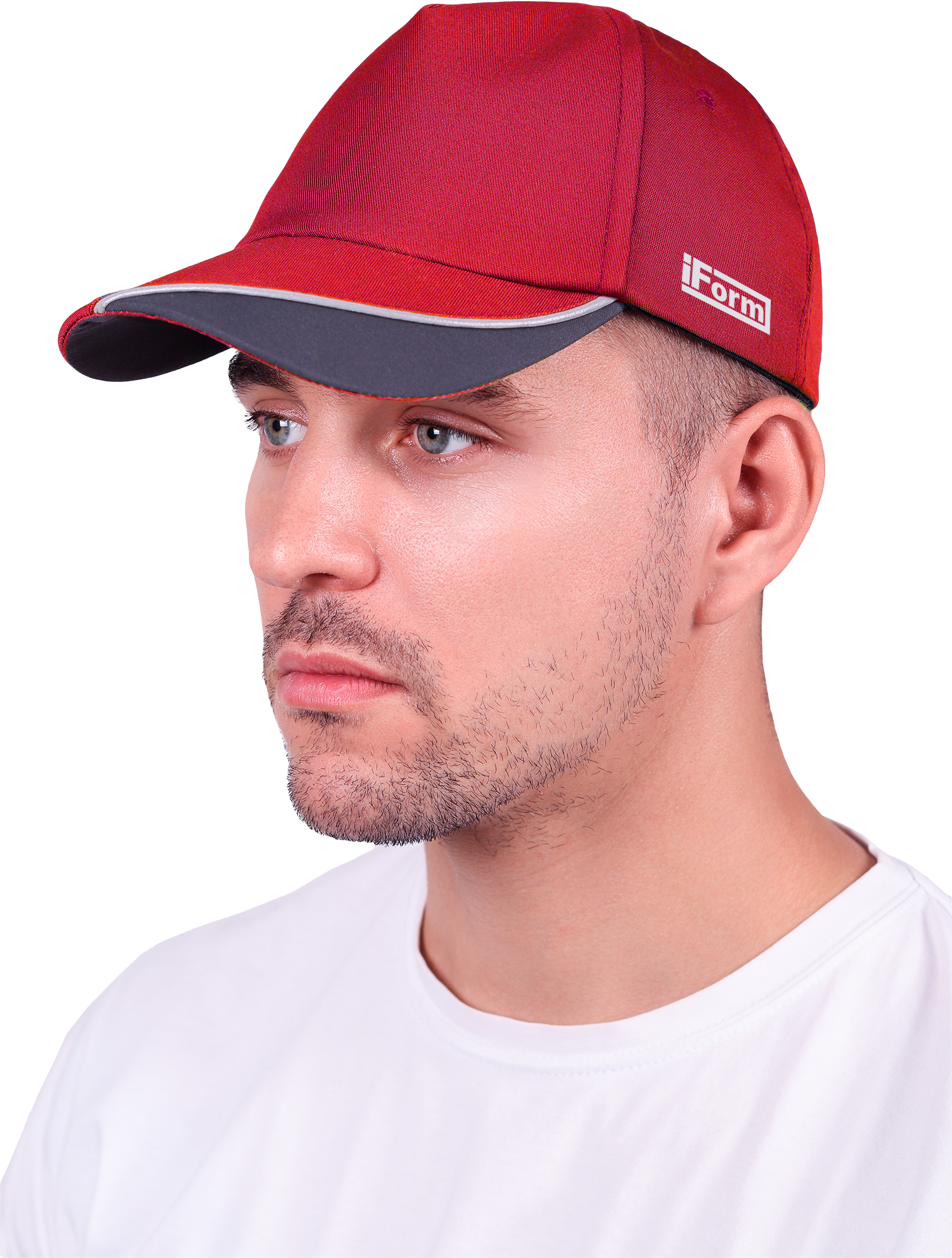 Бейсболка IFORM, красный-серый
