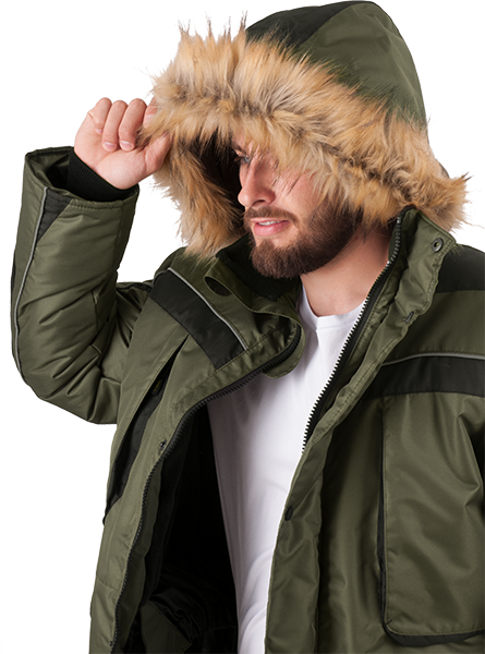 Куртка ДИКСОН зимняя, хаки-черный