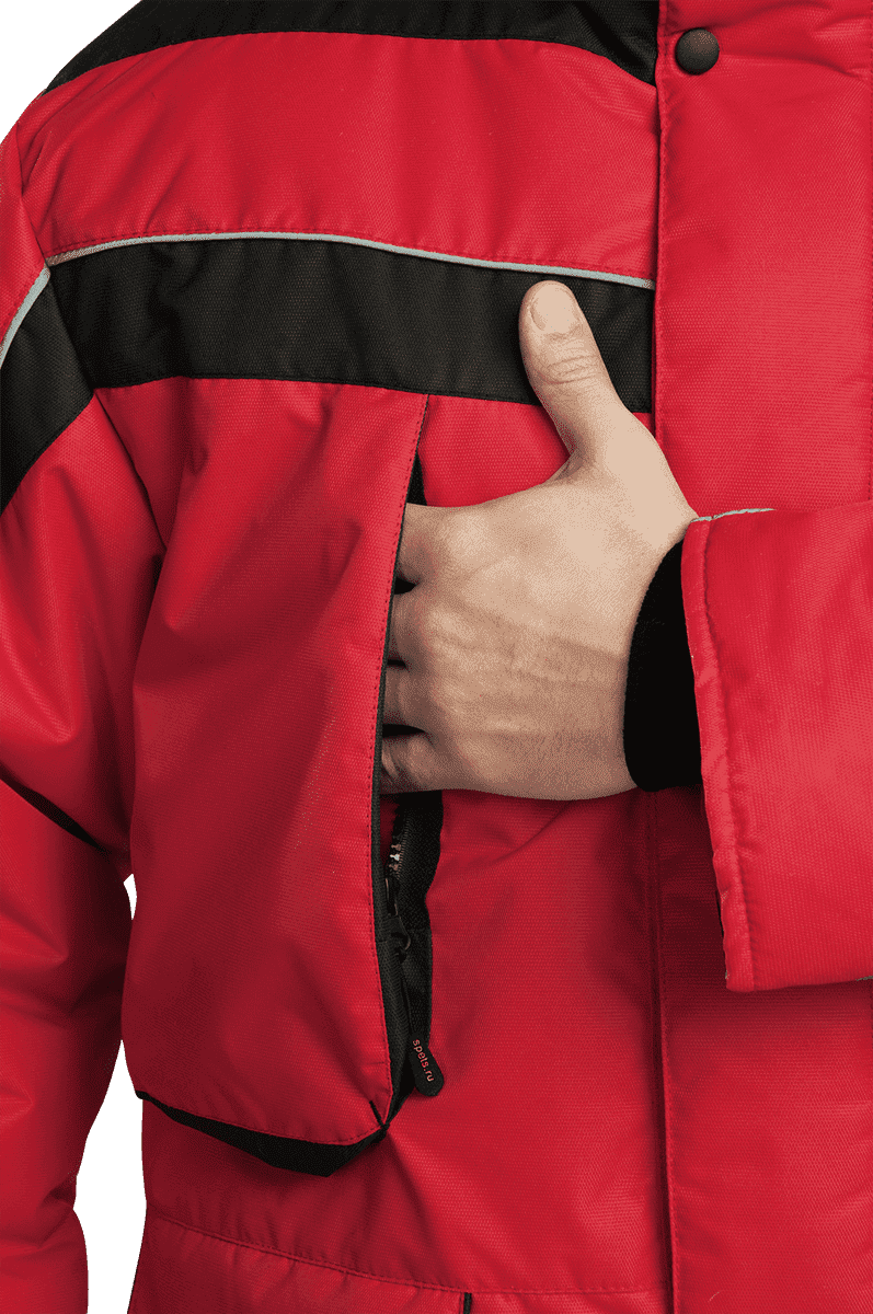 Куртка ДИКСОН зимняя, красный-черный