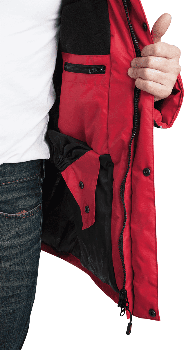 Куртка ДИКСОН зимняя, красный-черный