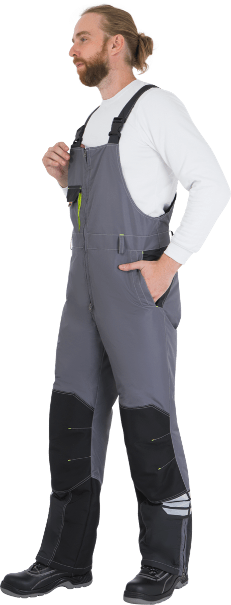 Полукомбинезон ЭДВАНС зимний, серый-т.серый-черный