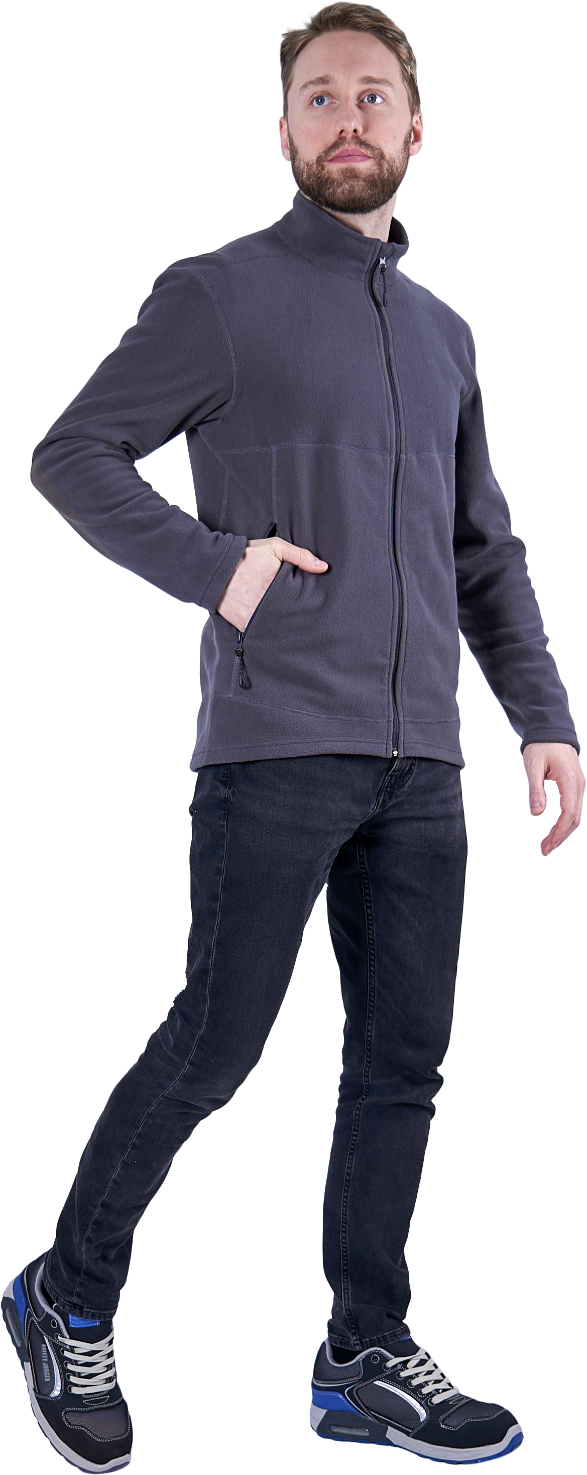 Куртка флисовая ФЬЮЖЕН, темно-серая