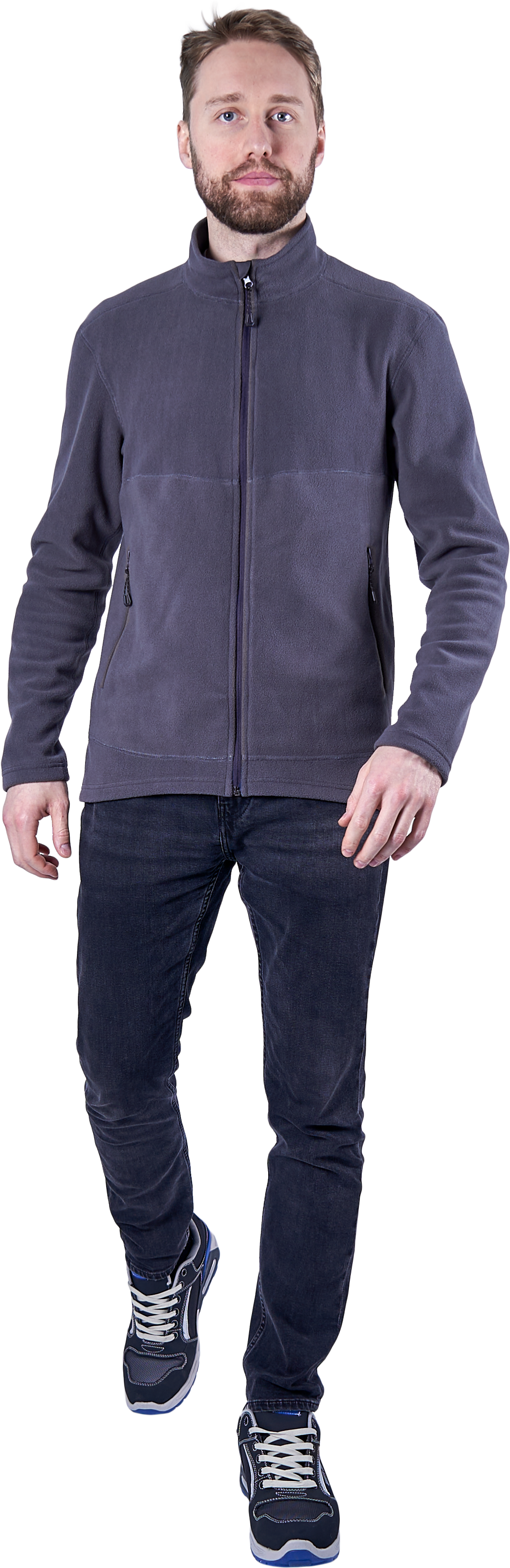 Куртка флисовая ФЬЮЖЕН, темно-серая