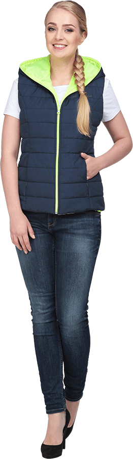 Жилет ФЬЮЖЕН утепленный, т/синий , женский