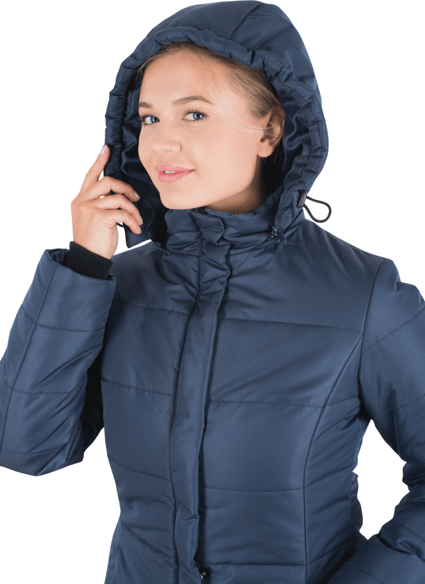 Пальто ФЬЮЖЕН зимнее, т/синий, женское