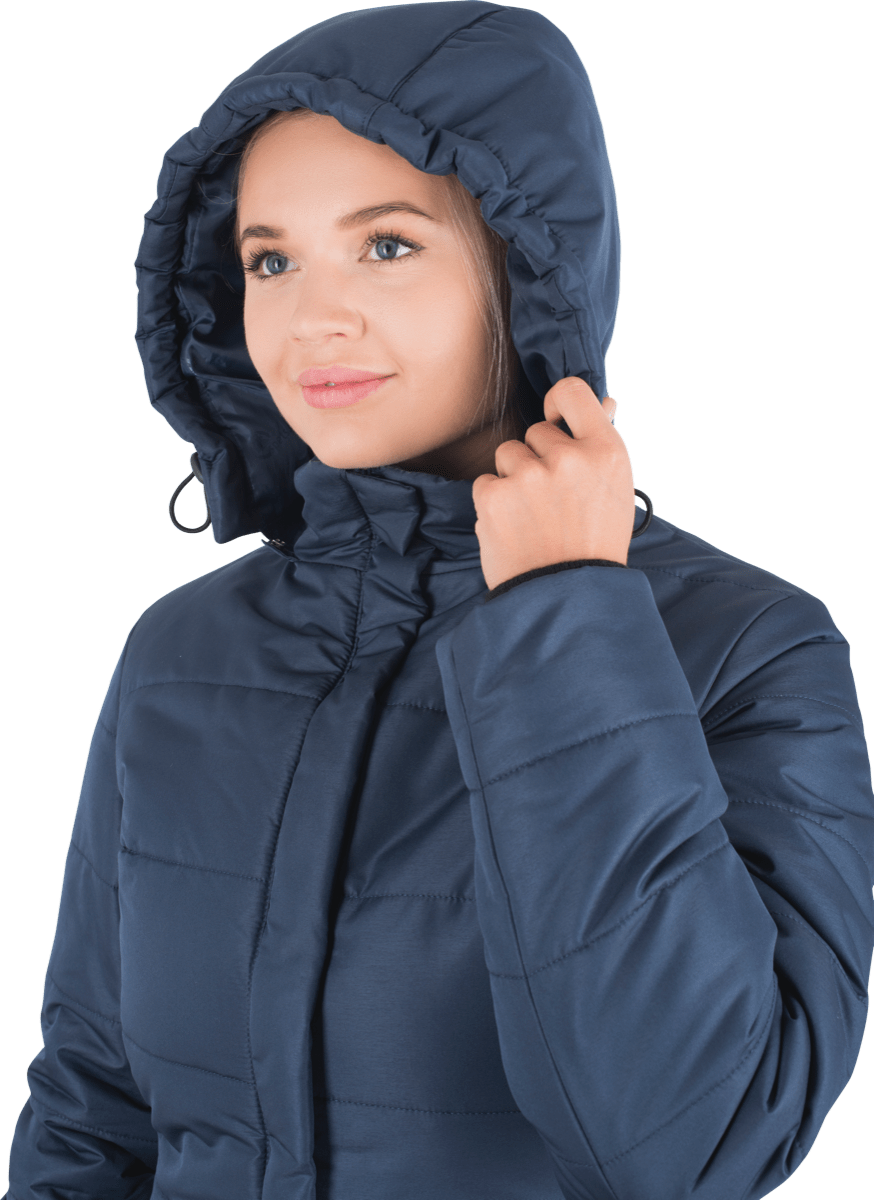 Пальто ФЬЮЖЕН зимнее, т/синий, женское