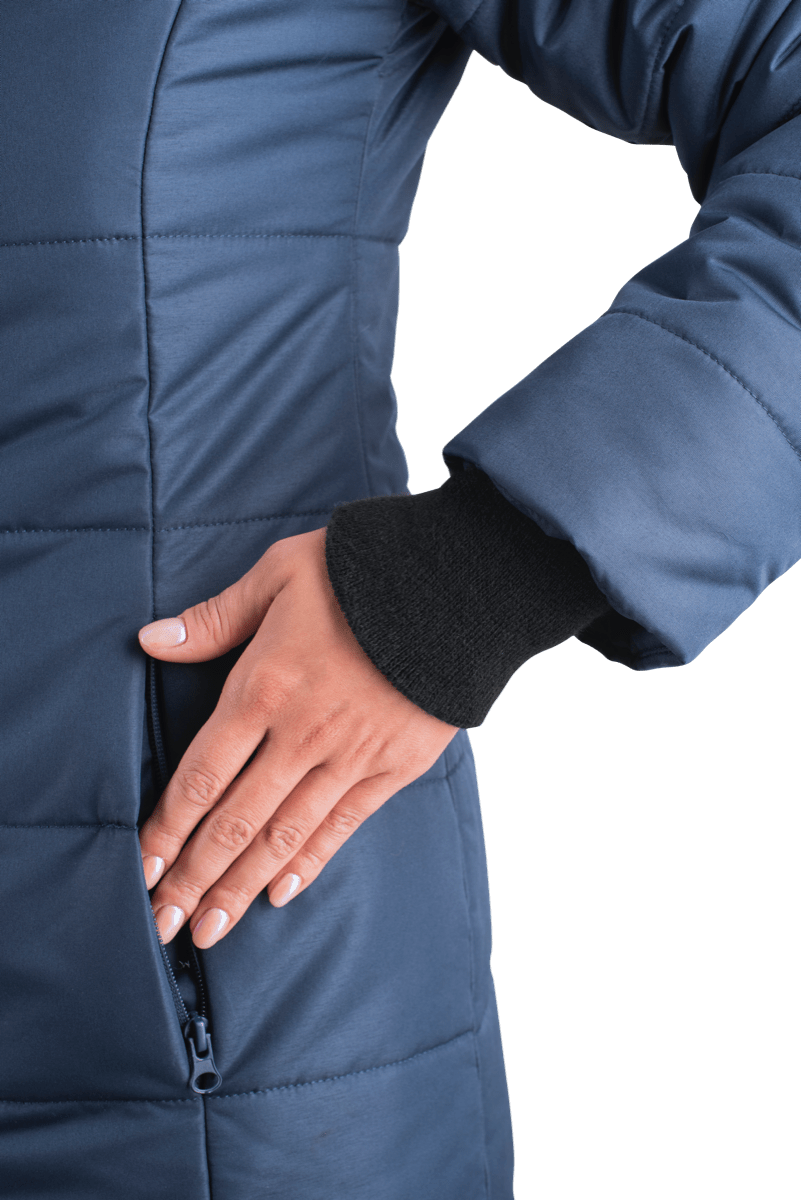 Пальто ФЬЮЖЕН зимнее, т/синий, женское