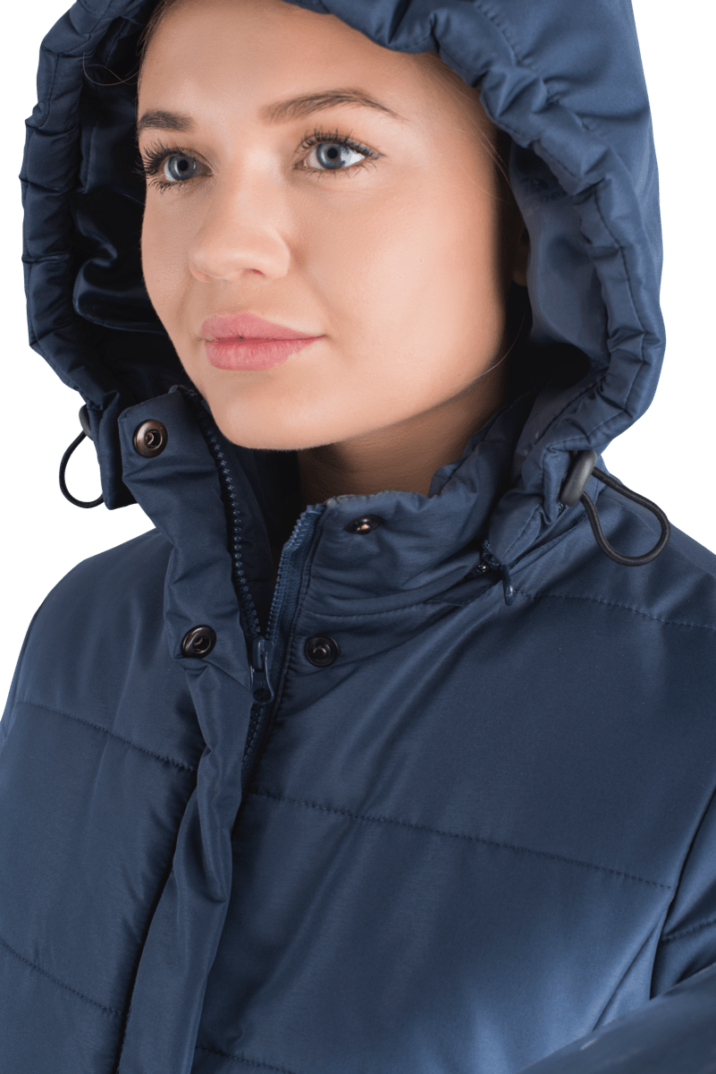 Пальто ФЬЮЖЕН зимнее, т/синий, женское