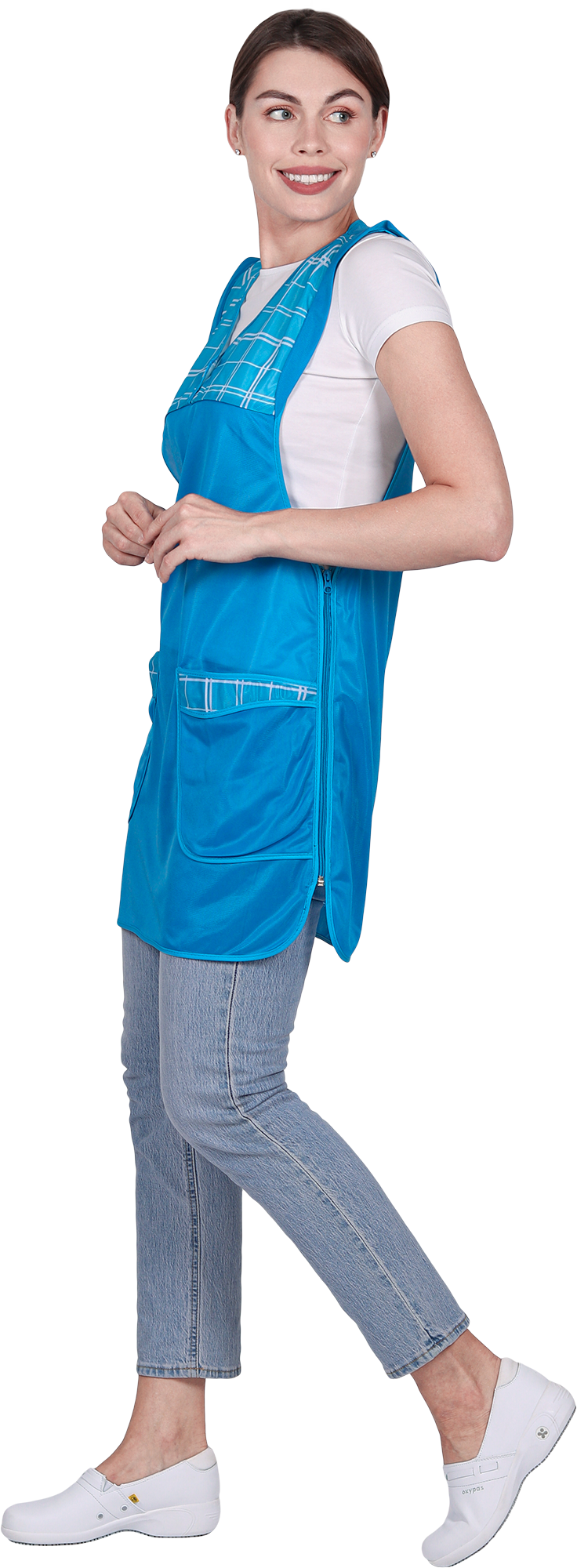 Фартук ХОЗЯЮШКА нейлоновый, бирюза
