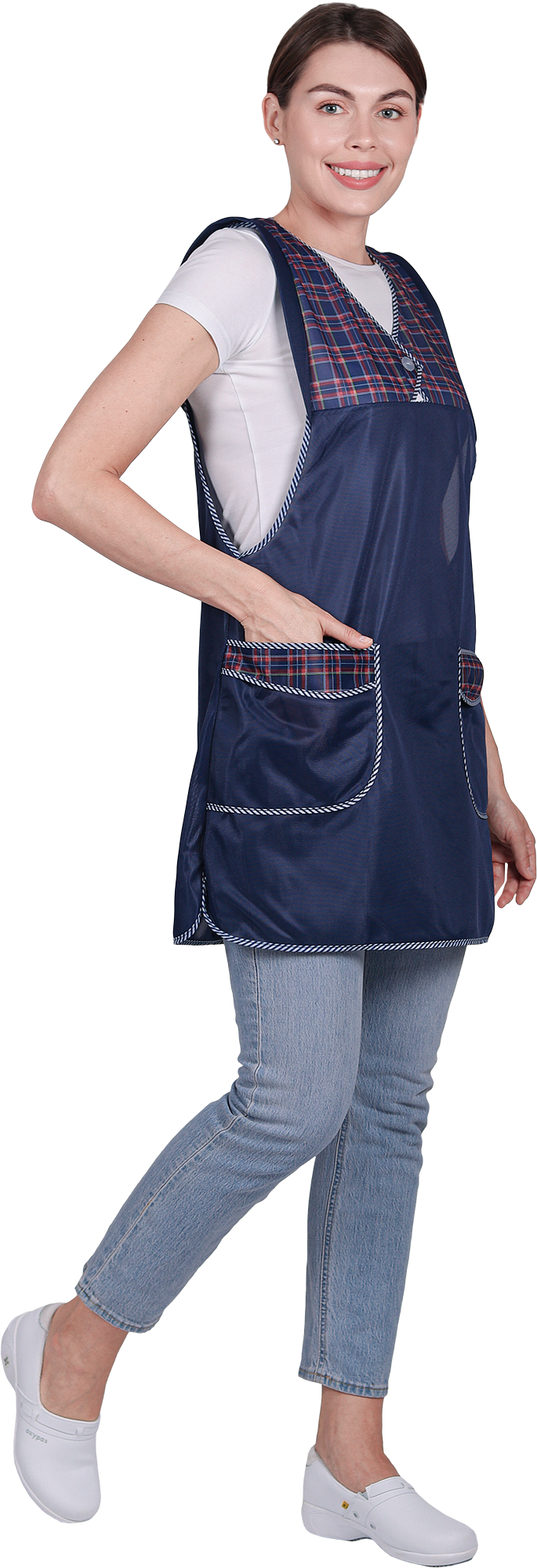 Фартук ХОЗЯЮШКА нейлоновый, т/синий