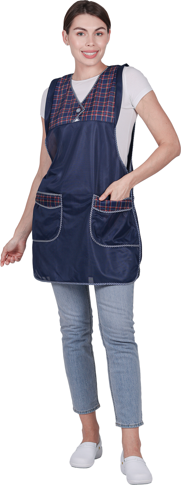 Фартук ХОЗЯЮШКА нейлоновый, т/синий