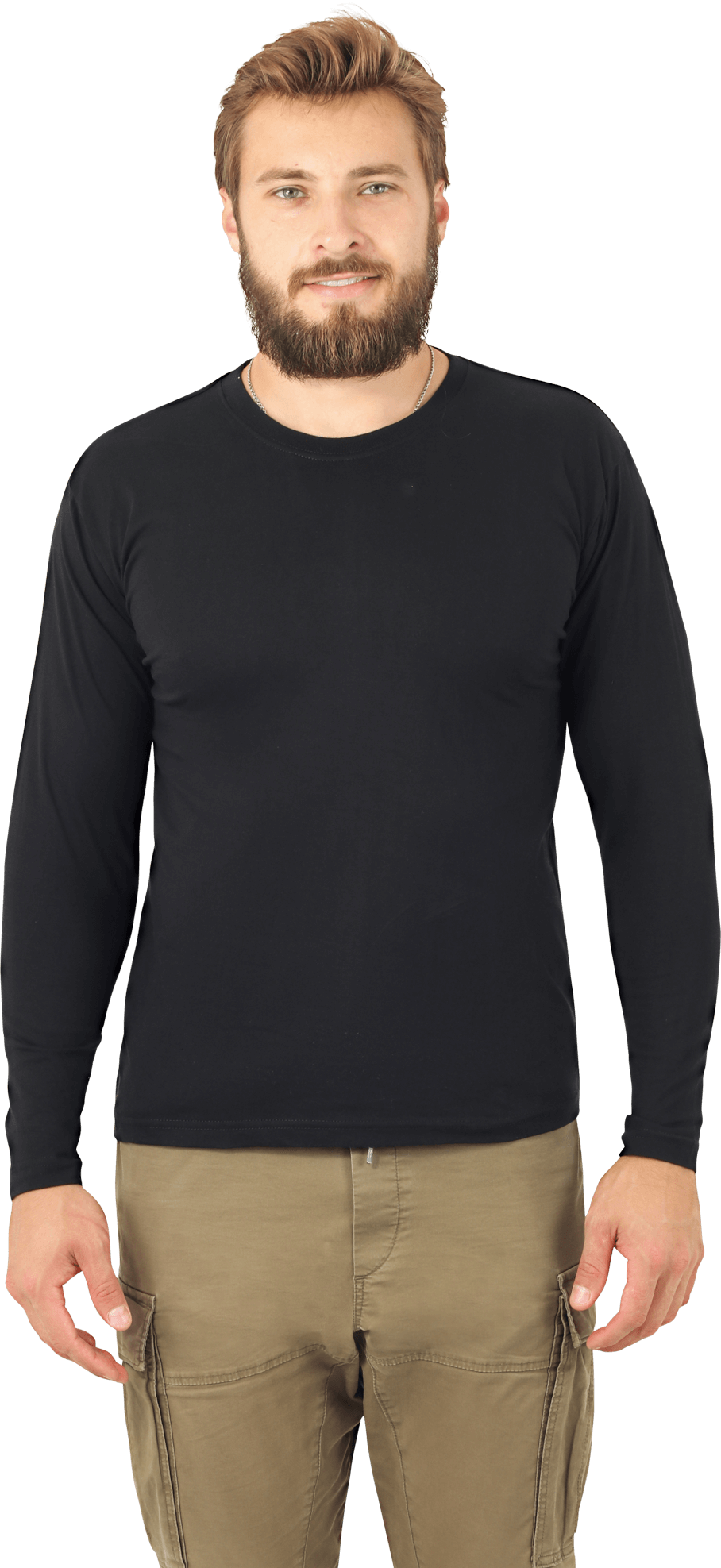 Футболка длинный рукав черная 160 г/м2