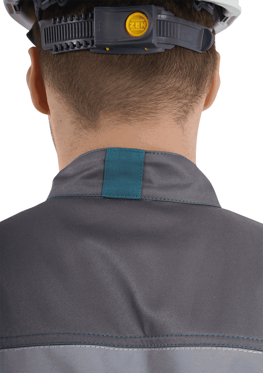 Костюм ГАЛАКТИКА летний, серый-бирюзовый (Куртка+полукомбинезон)