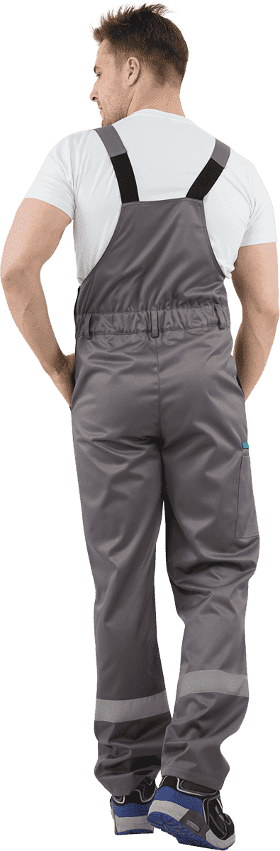 Костюм ГАЛАКТИКА летний, серый-бирюзовый (Куртка+полукомбинезон)