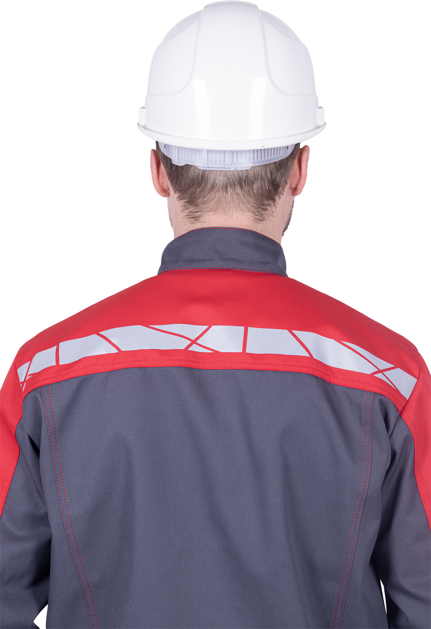 Куртка ХАЙ-ТЕК SAFETY летняя, серый-красный-черный