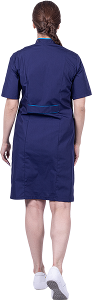 Халат ДИАНА, т/синий-голубой