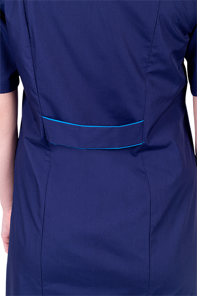 Халат ДИАНА, т/синий-голубой