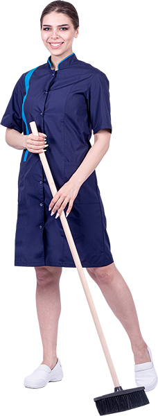 Халат ДИАНА, т/синий-голубой