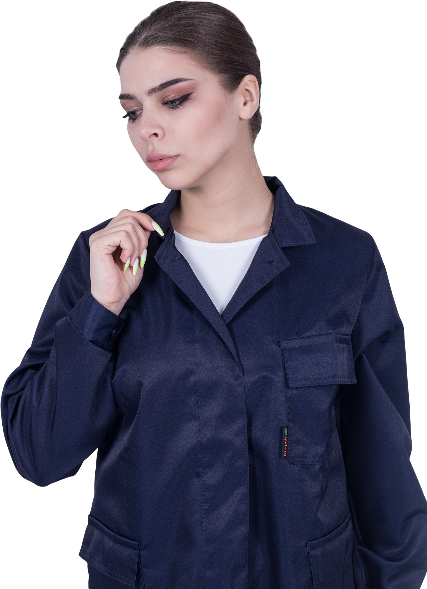 Халат кислотостойкий, т/синий, женский