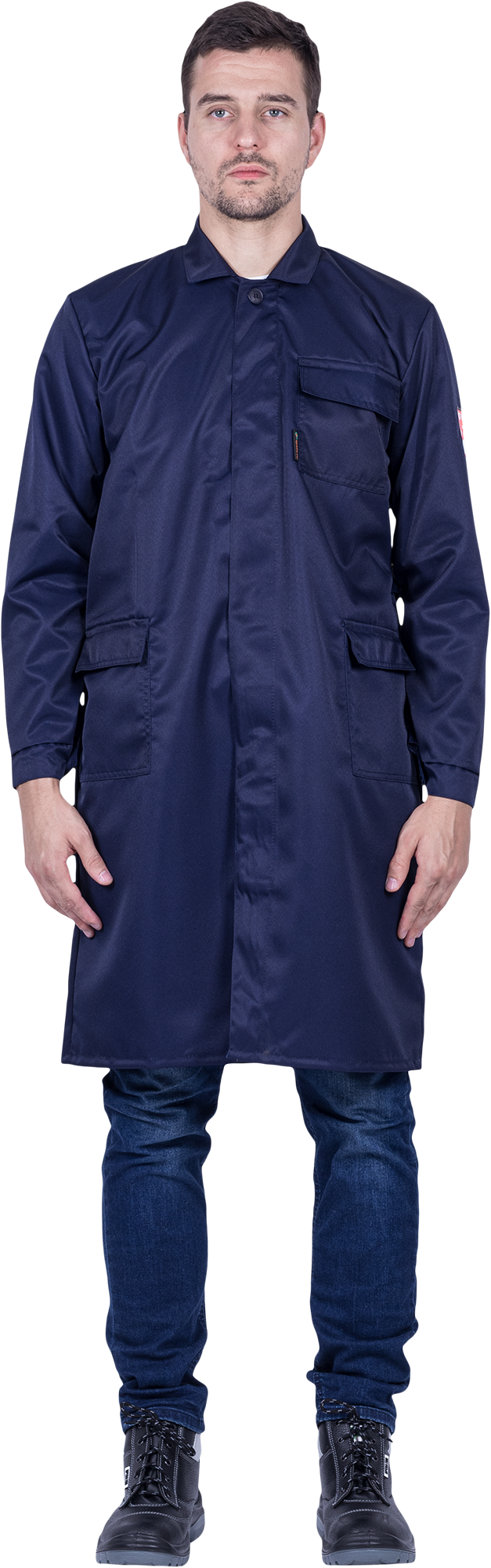 Халат кислотостойкий, т/синий