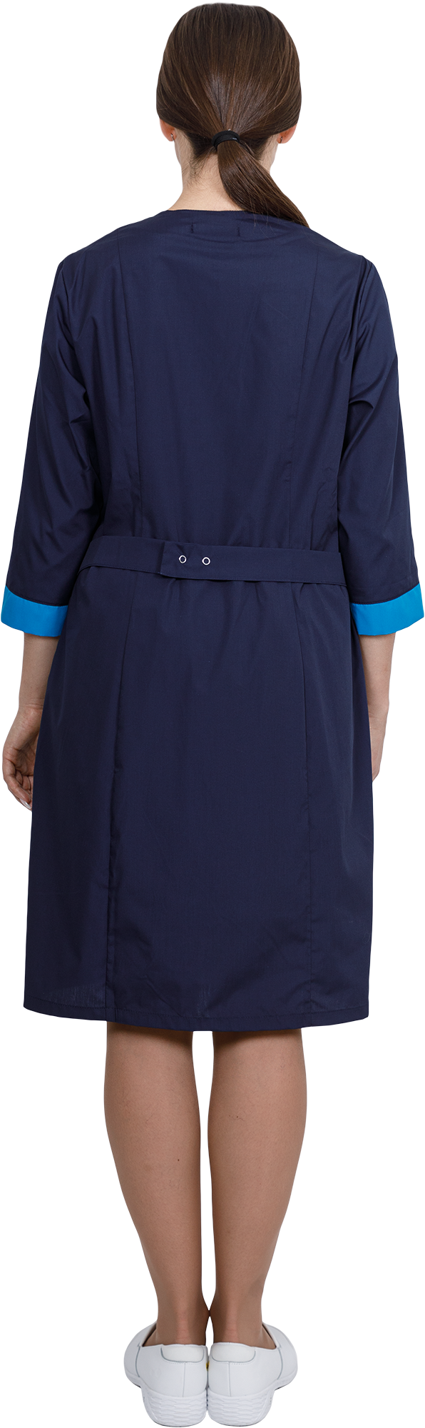 Халат САКУРА, т/синий-голубой