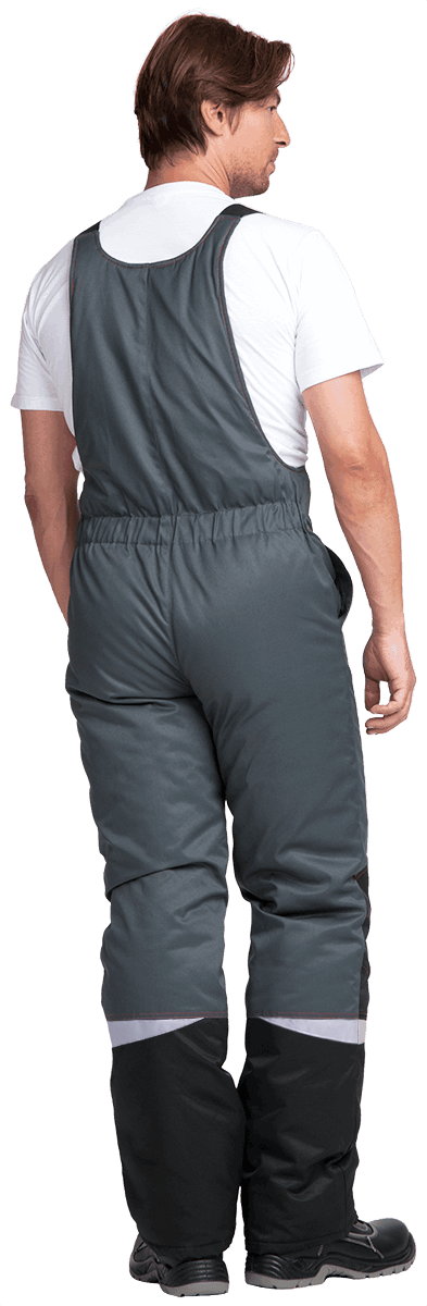 Костюм КМ-10 ЛЮКС зимний, серый-черный-красный