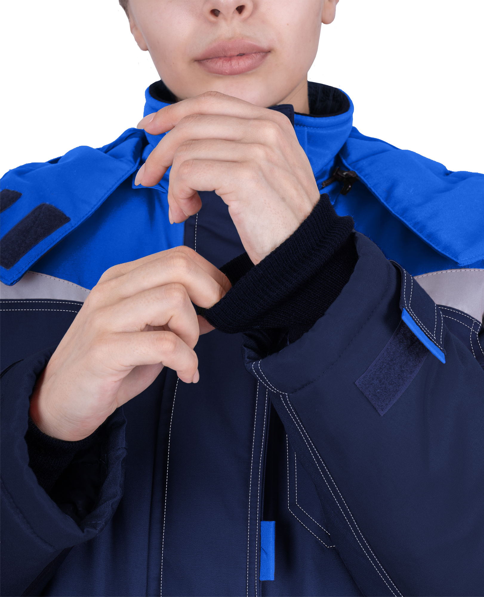 Костюм КМ-10 ЛЮКС зимний 3-4 класс, синий-василек, женский