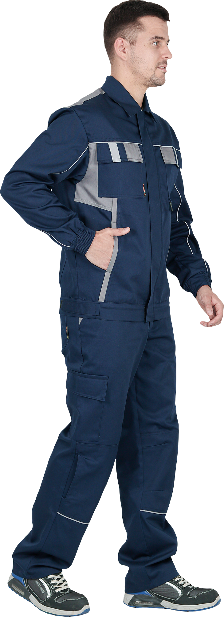 Костюм КОНФОРМ летний, т/синий-серый (Куртка+брюки) Импорт