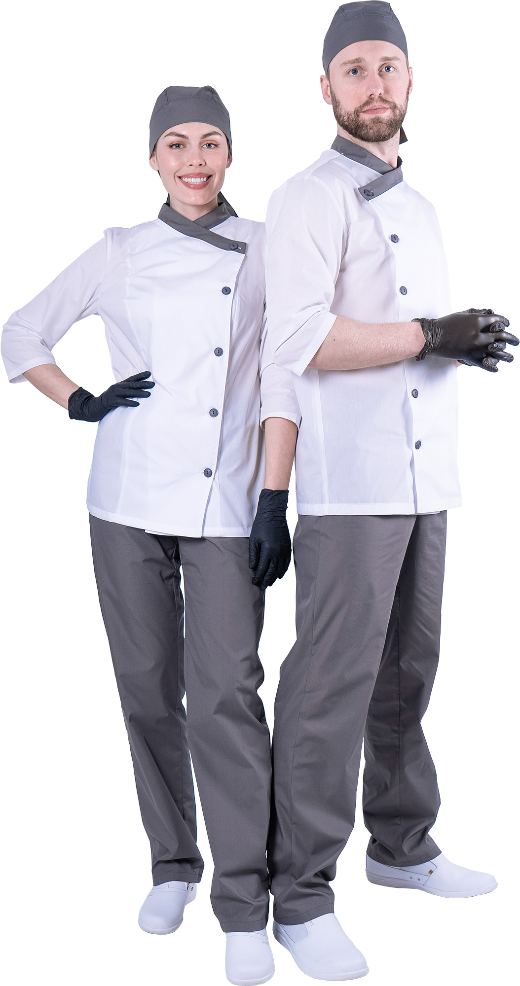 Костюм БИСТРО, белый-т/серый, мужской