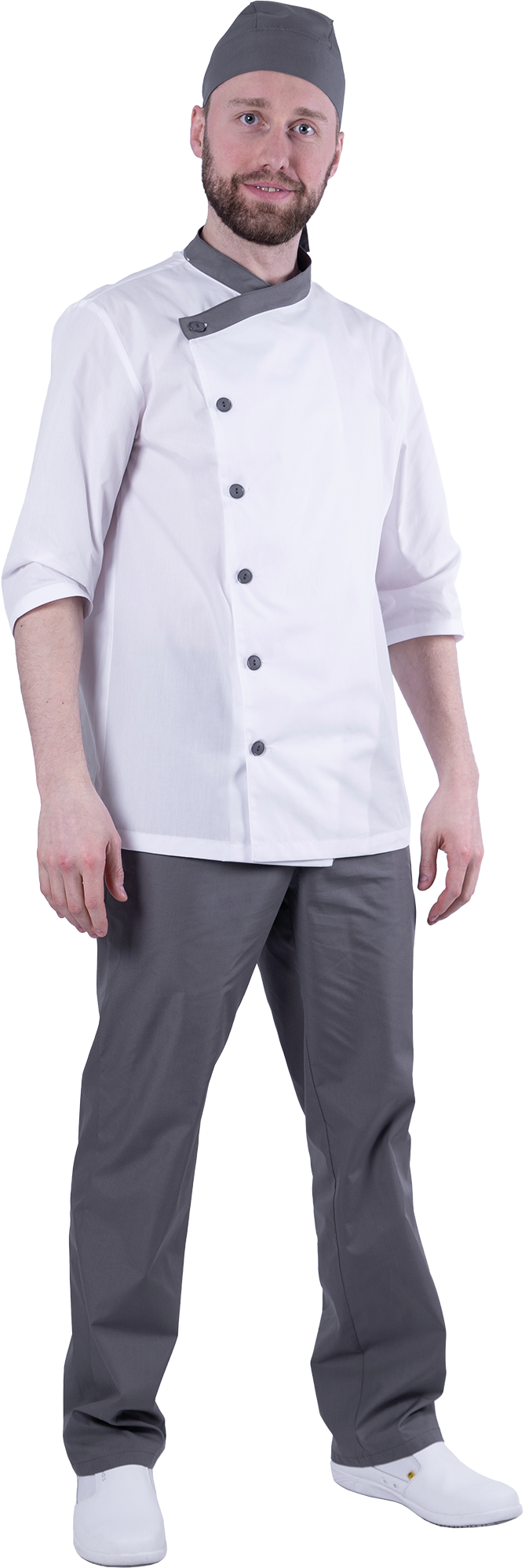 Костюм БИСТРО, белый-т/серый, мужской