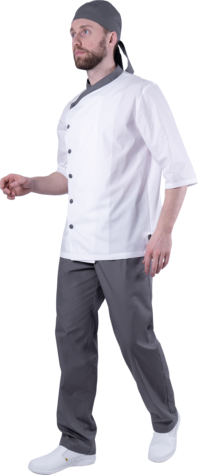 Костюм БИСТРО, белый-т/серый, мужской