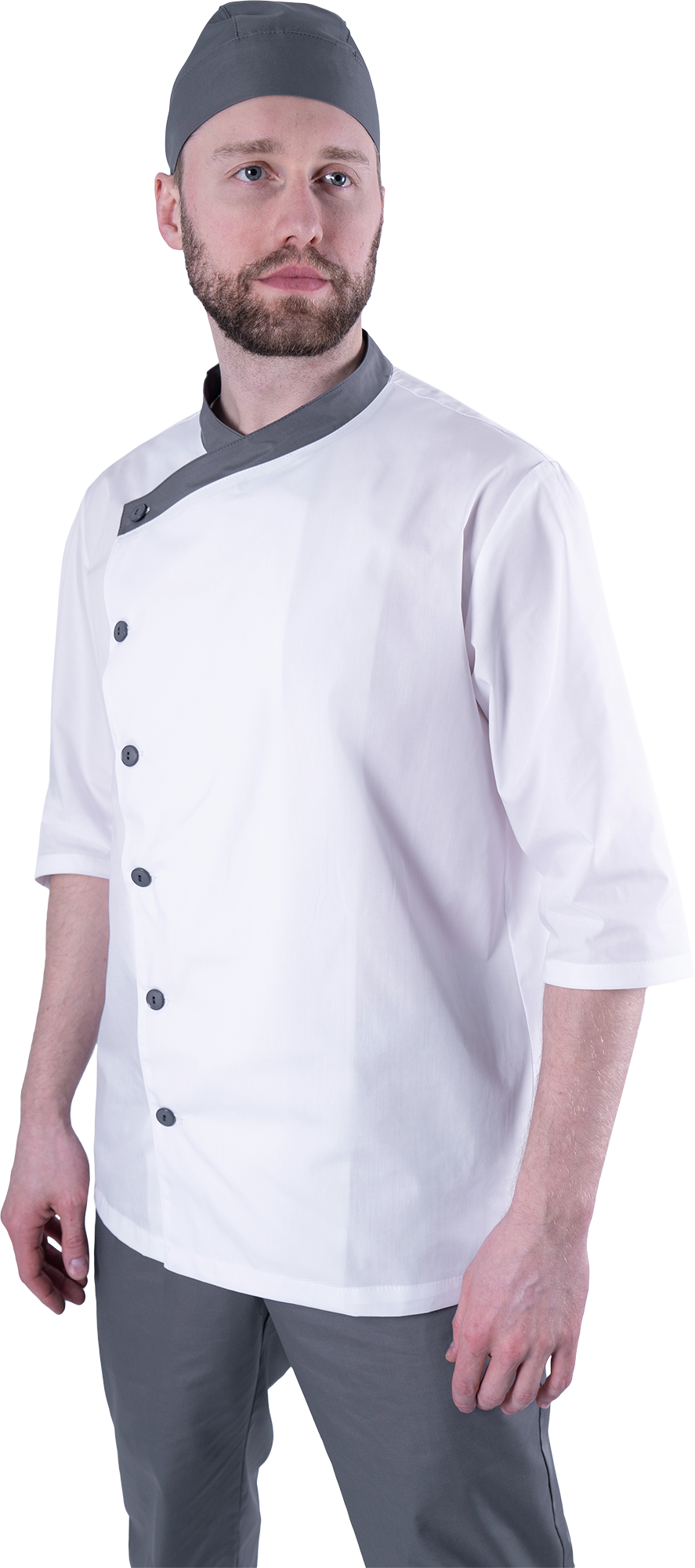 Костюм БИСТРО, белый-т/серый, мужской