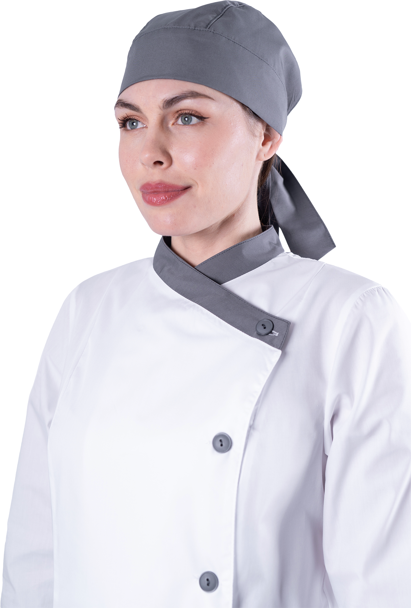 Костюм БИСТРО, белый-т/серый, женский