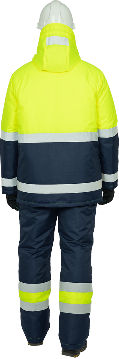 Костюм БРАЙТ зимний, Со - 3-й класс защиты, Тн - 2-й класс защиты, флуоресцентный желтый-синий