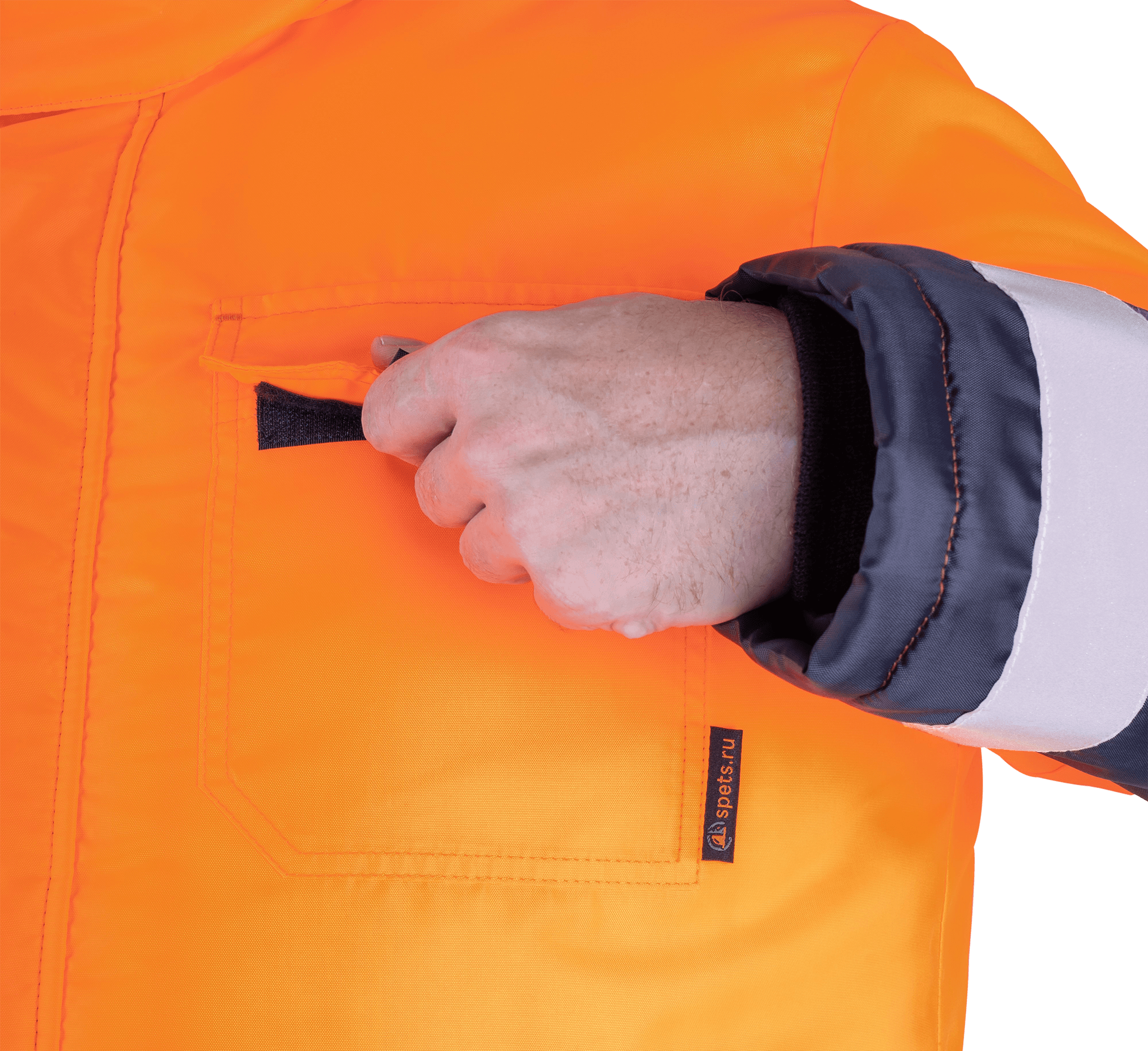 Костюм БРАЙТ зимний, Со - 3-й класс защиты, Тнв - 2-й класс защиты, флуоресцентный оранжевый-синий