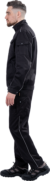 Костюм ФОРПОСТ летний, черный (куртка, брюки)