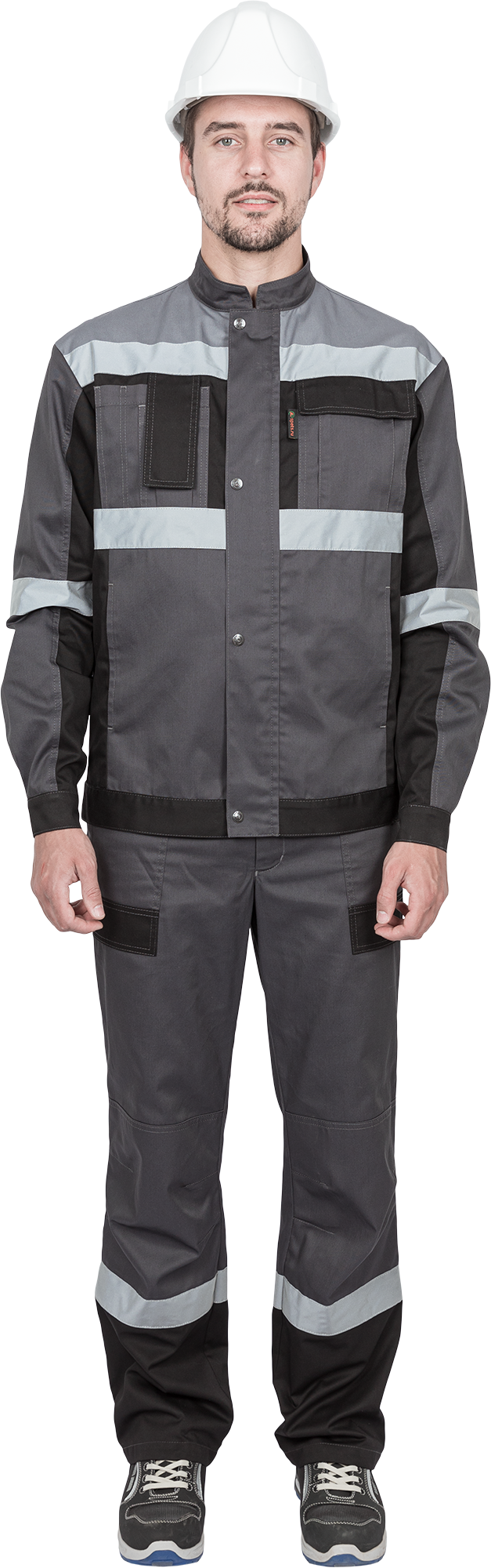 Костюм ГРАНИТ НЕО летний, серый-черный (Куртка+полукомбинезон) Импорт