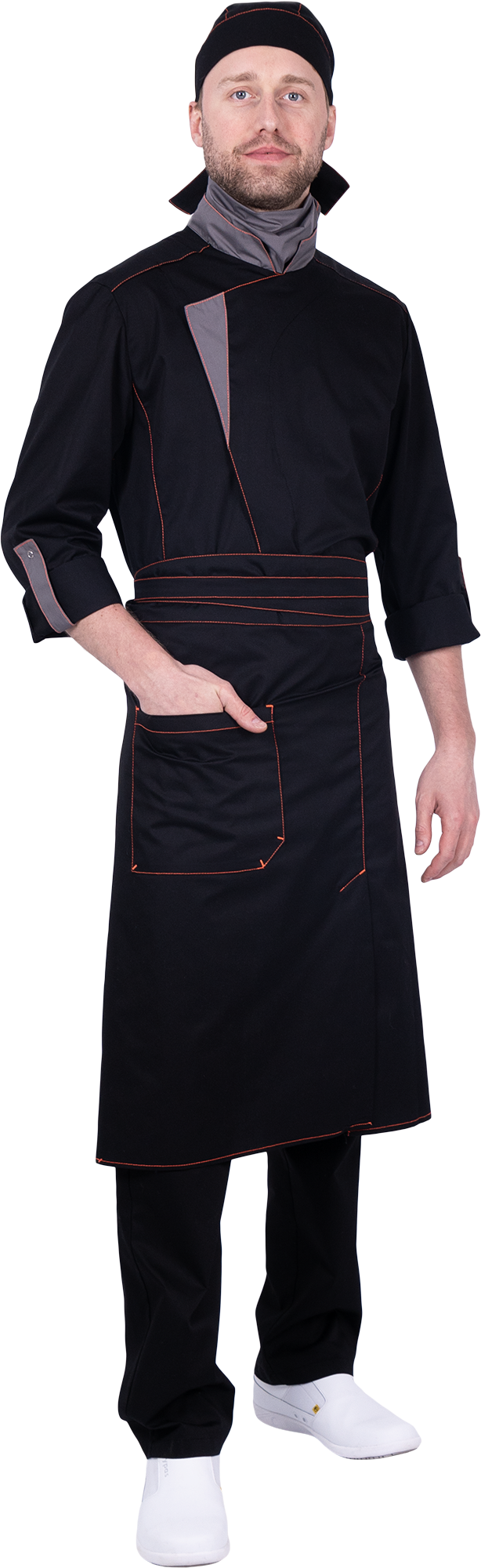 Костюм ГУРМАН , черный-серый