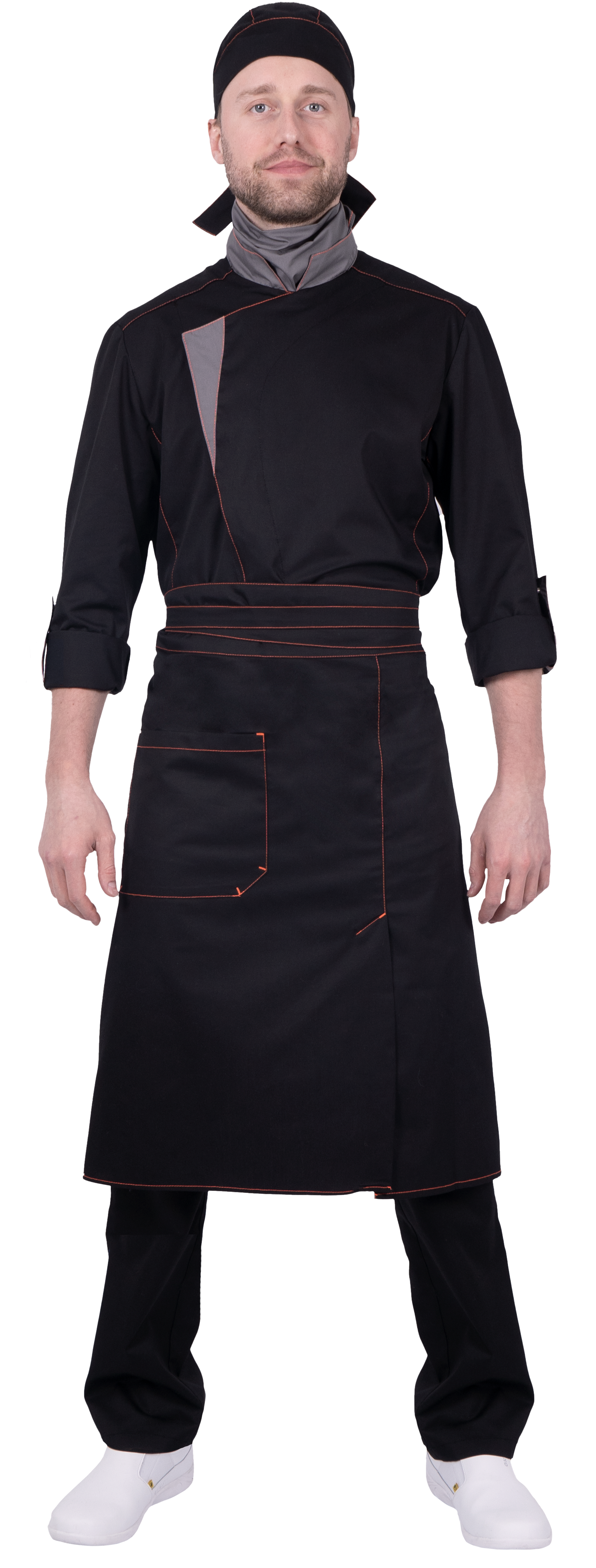 Костюм ГУРМАН , черный-серый