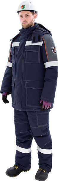 Костюм МЕГАСТАТОЙЛ зимний, т/синий-серый-оранж