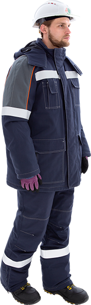 Костюм МЕГАСТАТОЙЛ зимний, т/синий-серый-оранж