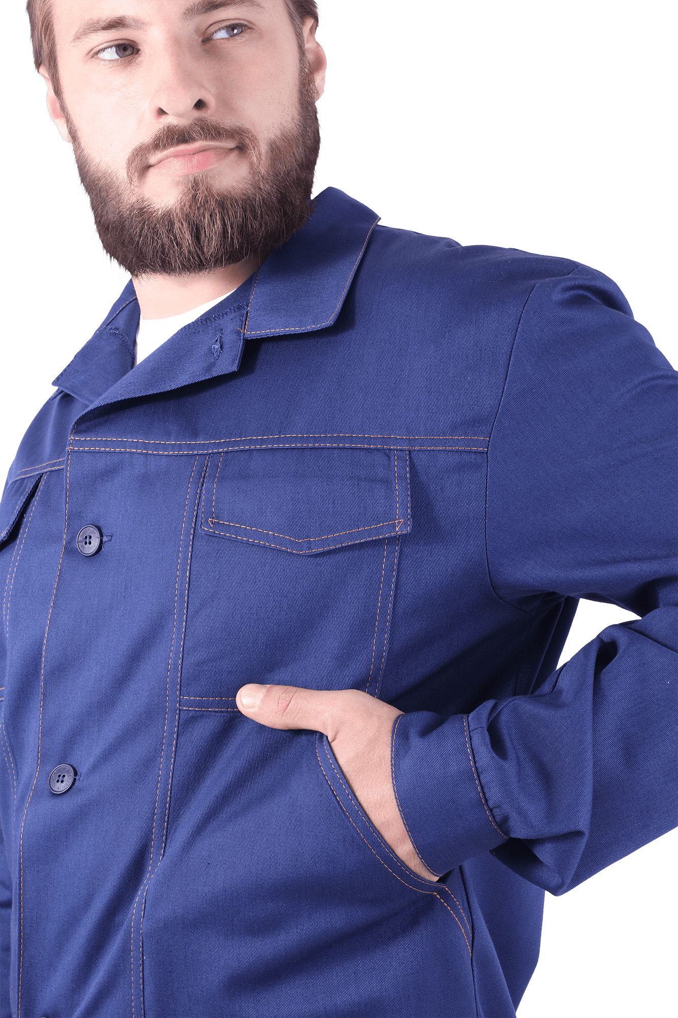 Костюм МУРАВЕЙ летний, т/синий, 100% х/б (Куртка+брюки)