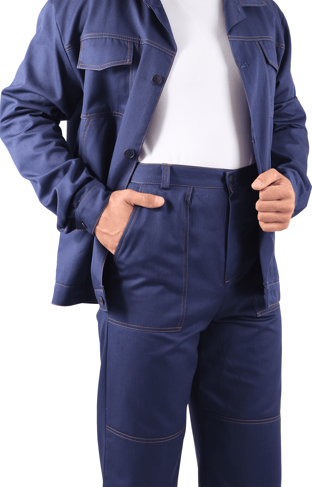 Костюм МУРАВЕЙ летний, т/синий, 100% х/б (Куртка+брюки)