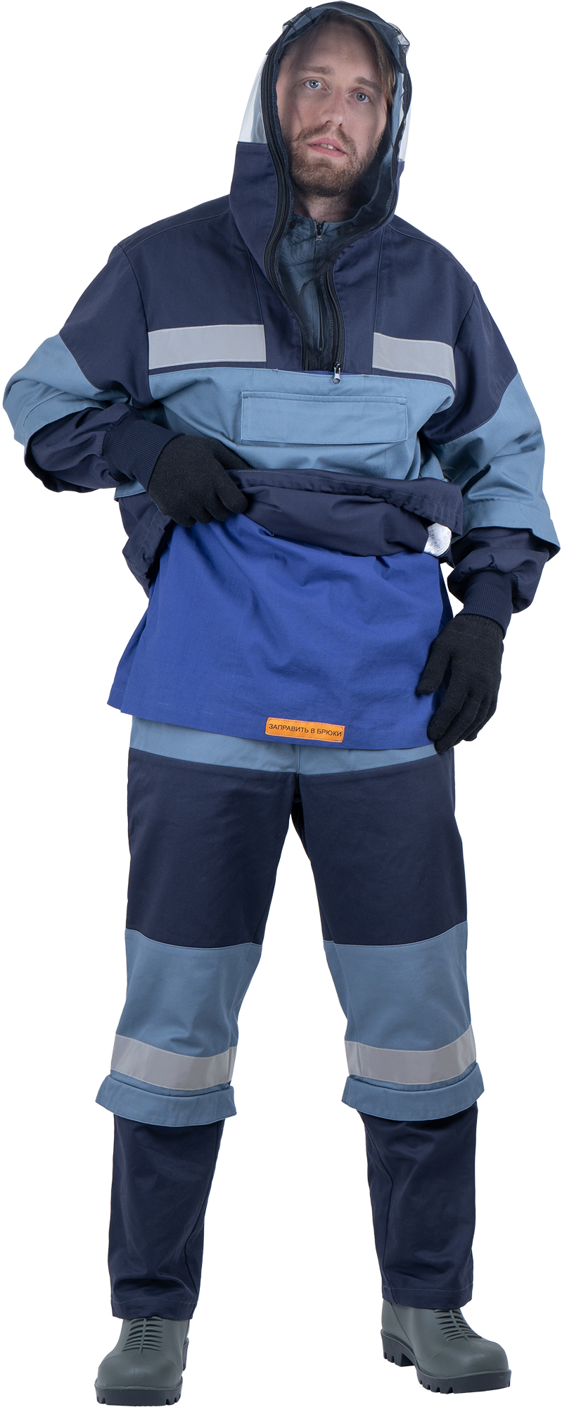 Костюм противоэнцефалитный БИОСЕЙФ ПРОТЕКТ, серый-синий